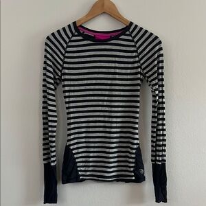 MPG Athletic Striped Long Sleeve Top